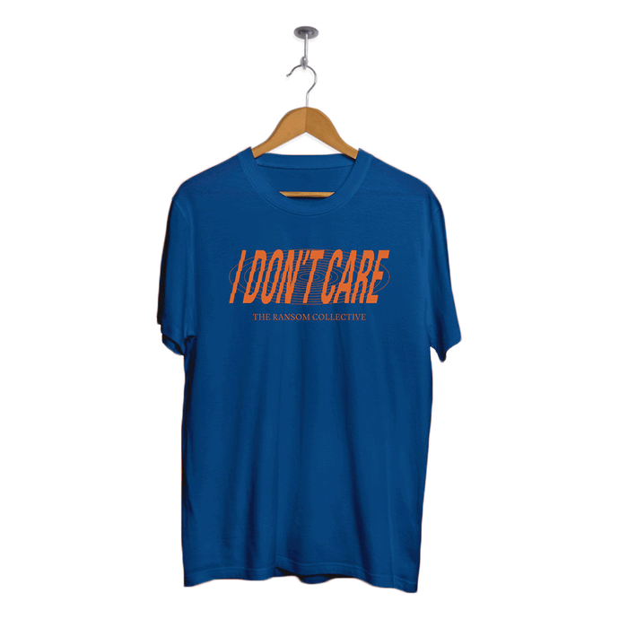 TRC I Don't Care Text shirt (Blue)