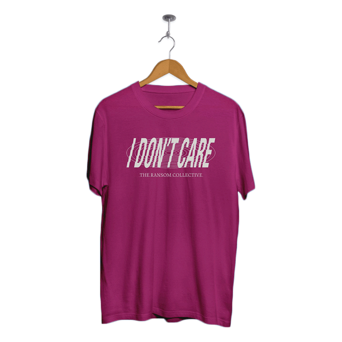 TRC I Don't Care Text shirt (Pink)